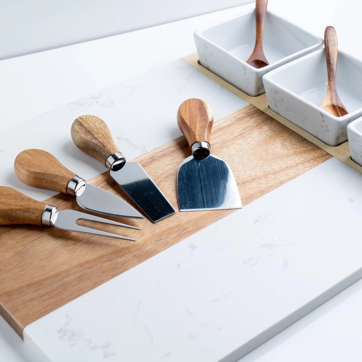 Marble Charcuterie Board Set