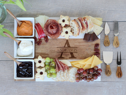 Marble Charcuterie Board Set