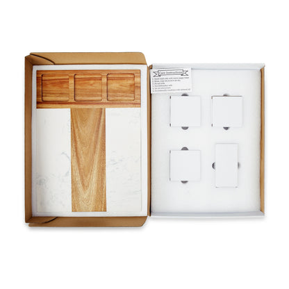 Marble Charcuterie Board Set